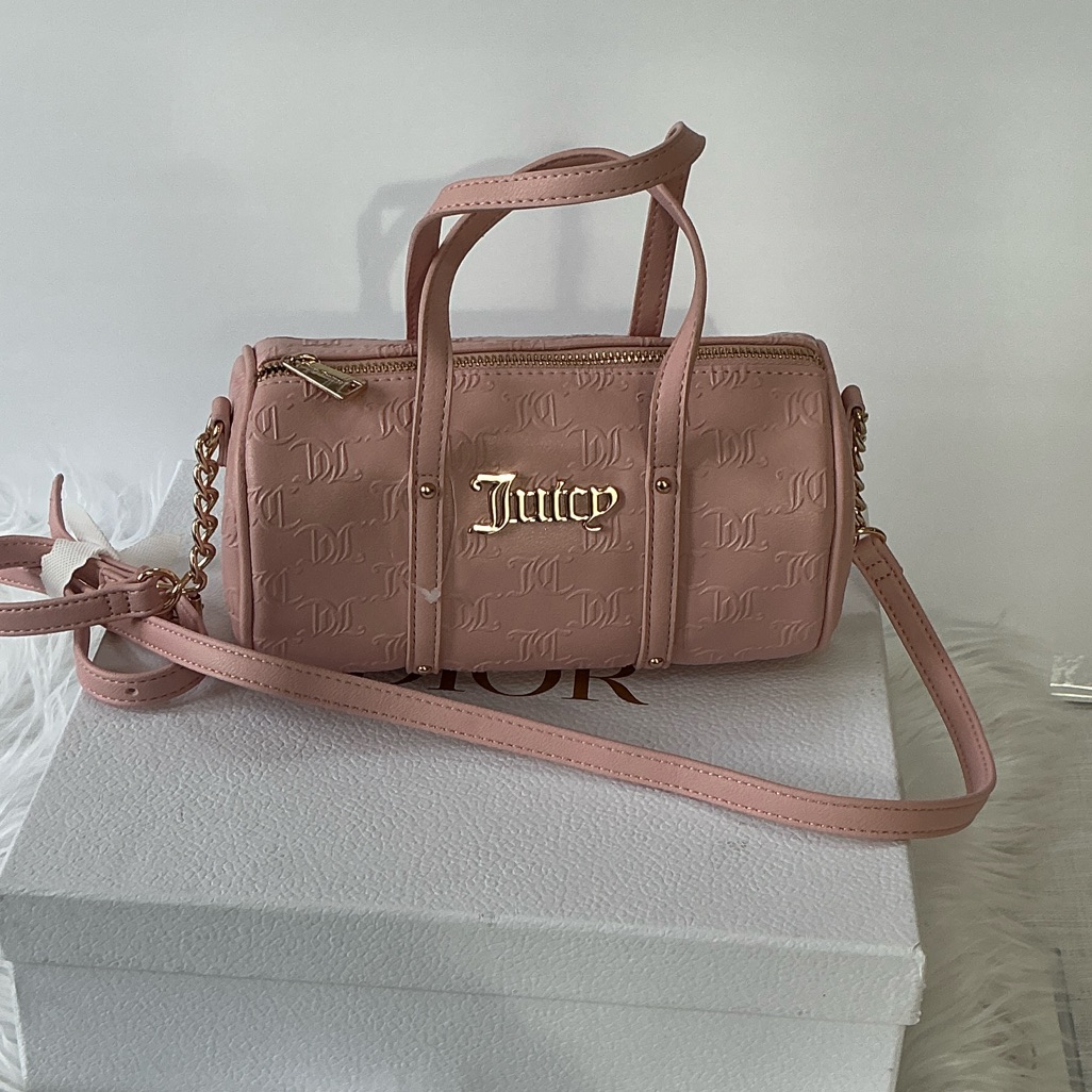 Juicy Couture Blush Pink Logo Crossbody Bag Monogram New